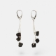 Raw irregular shape black earrings